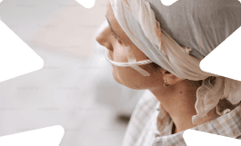 Woman in a headscarf, representing trauma insurance cover