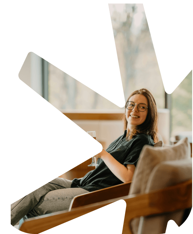 Woman relaxing at home